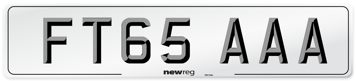 FT65 AAA Number Plate from New Reg